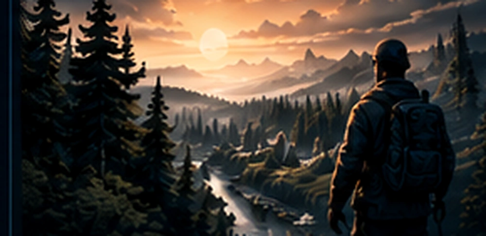 Bosque y montañas con ambiente PvE